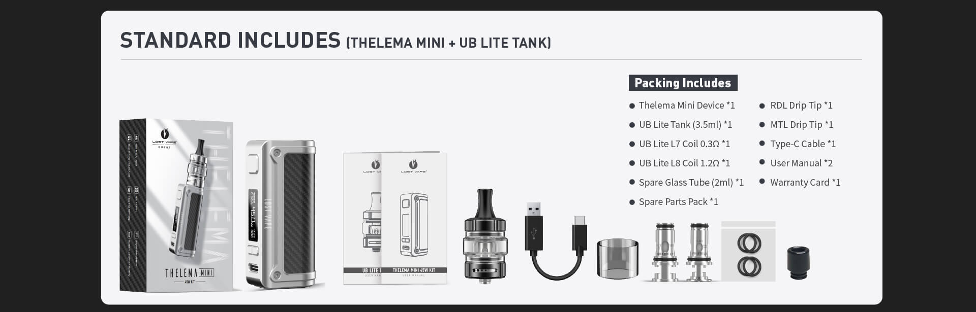 pack Thelema lost vape