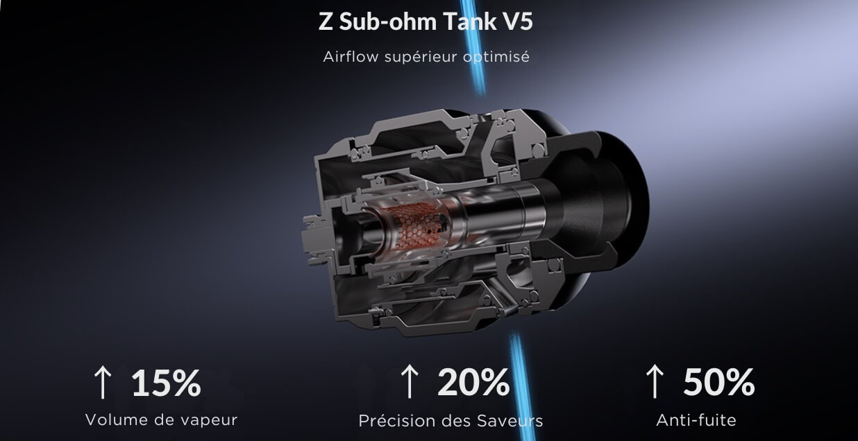 Clearomiseur Zeus Subohm Tank V5 GeekVape - 5,5 ml DTL inclus dans le kit Aegis Legend 5